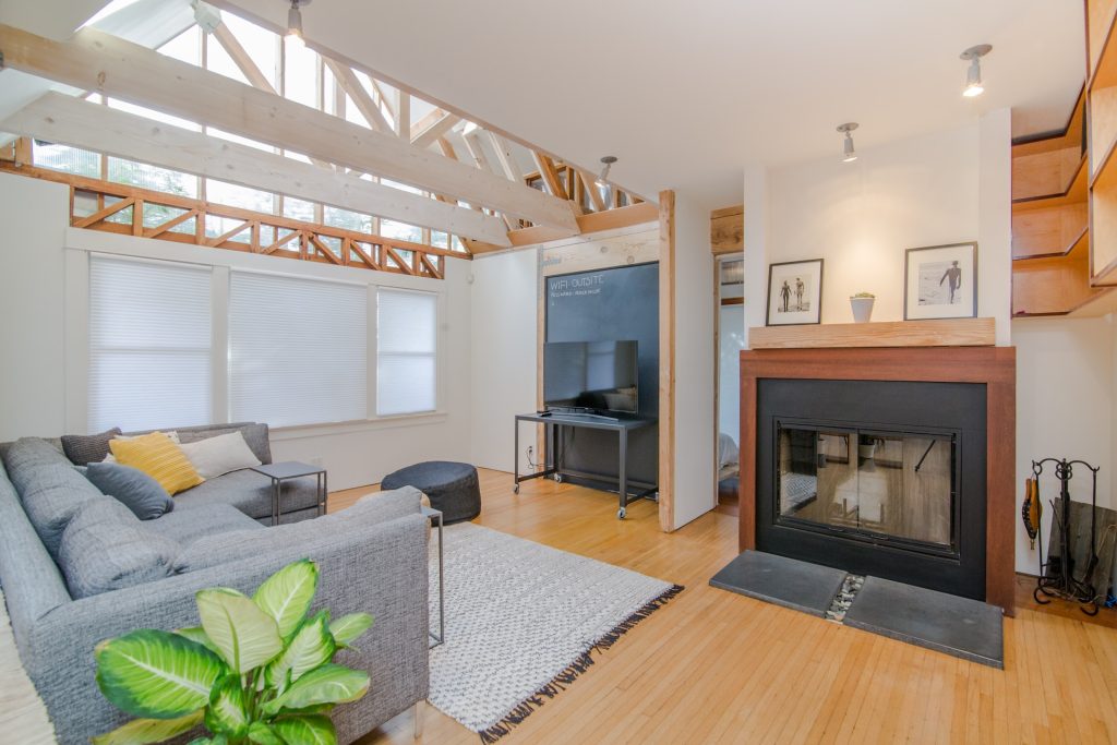 image of an expensive modern timber frame extension