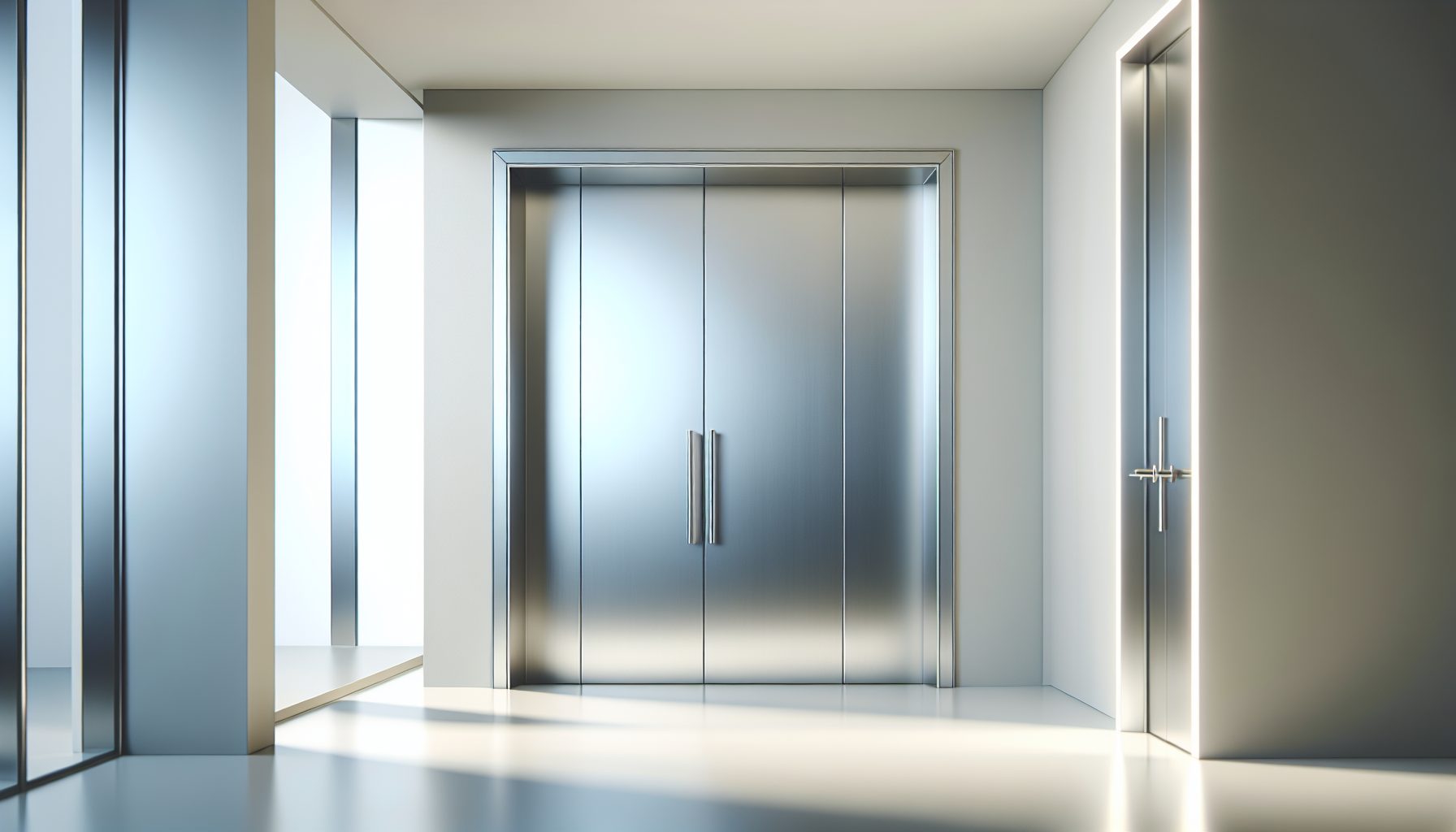 Illustration of modern aluminium doors